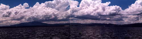 Storm clouds formed above Mt Longenot daily